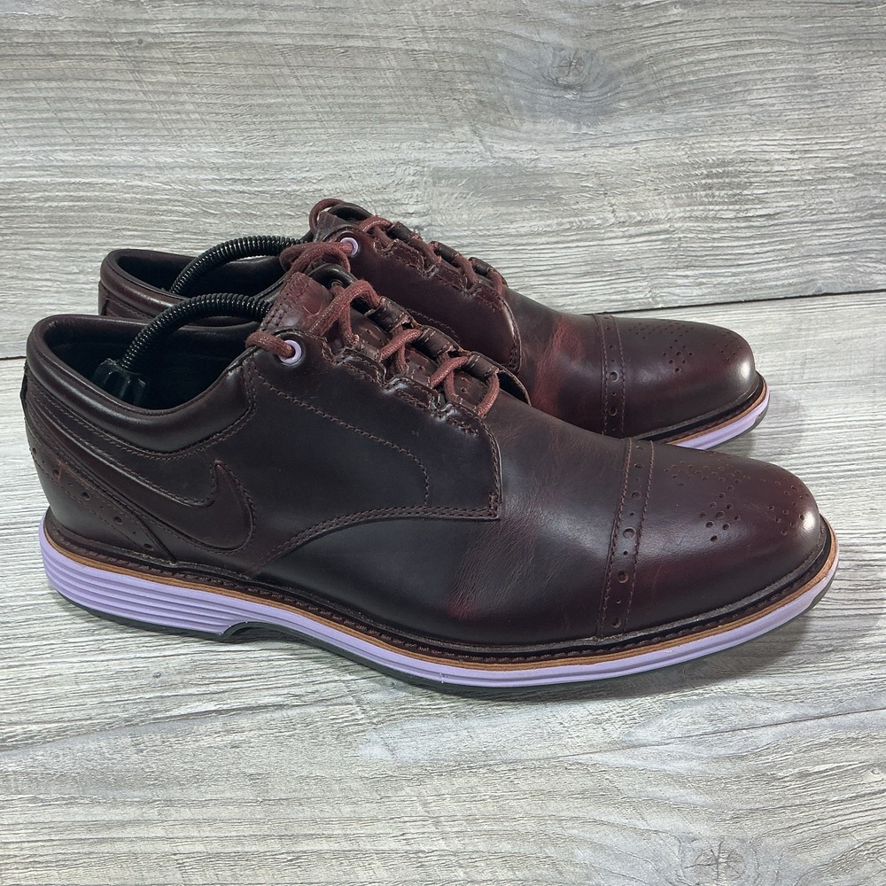 Nike Lunar Clayton Oxblood Red Oxford Golf Shoes 628535-600 Men's Size 11 RARE
